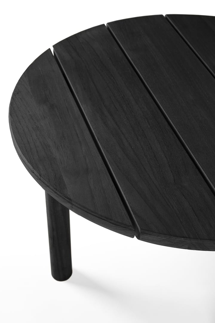 Quatro outdoor coffee table black stained teak, Ø95 cm Ethnicraft