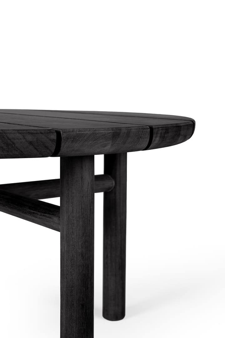 Quatro outdoor coffee table black stained teak, Ø95 cm Ethnicraft