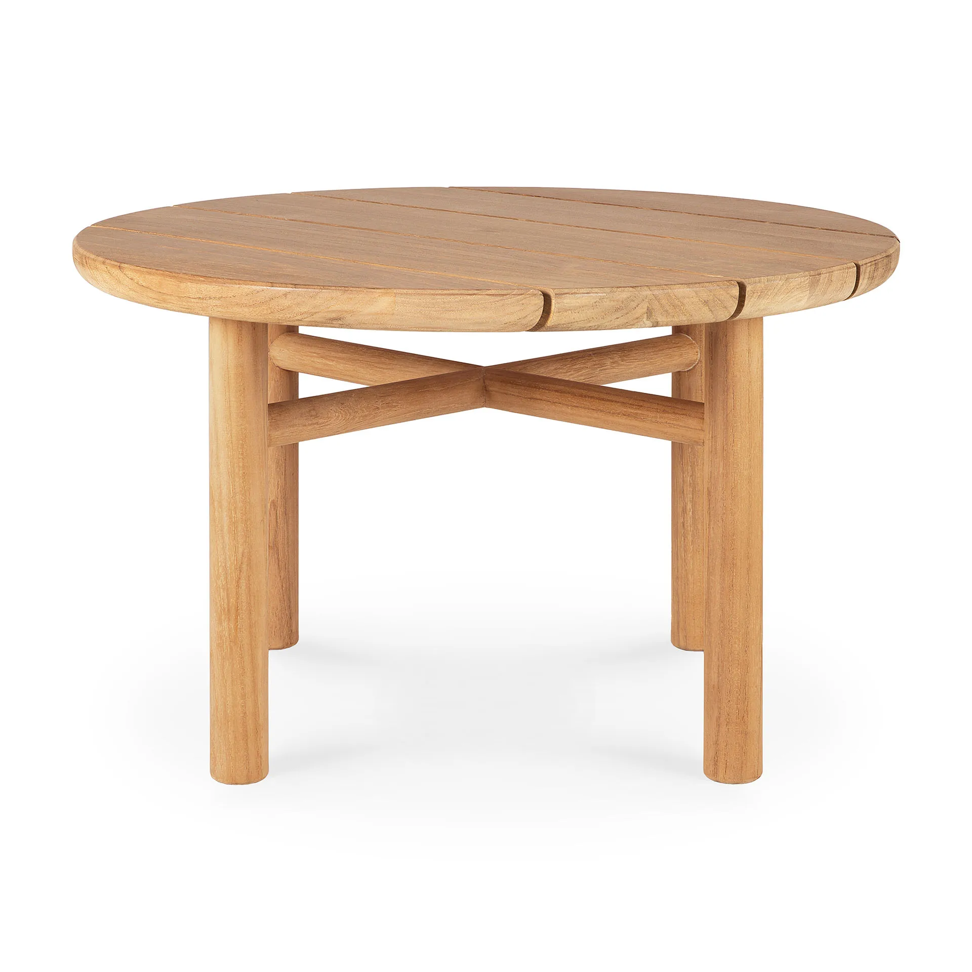 Quatro outdoor coffee table teak, Ø59 cm → Ø59 cm Ethnicraft