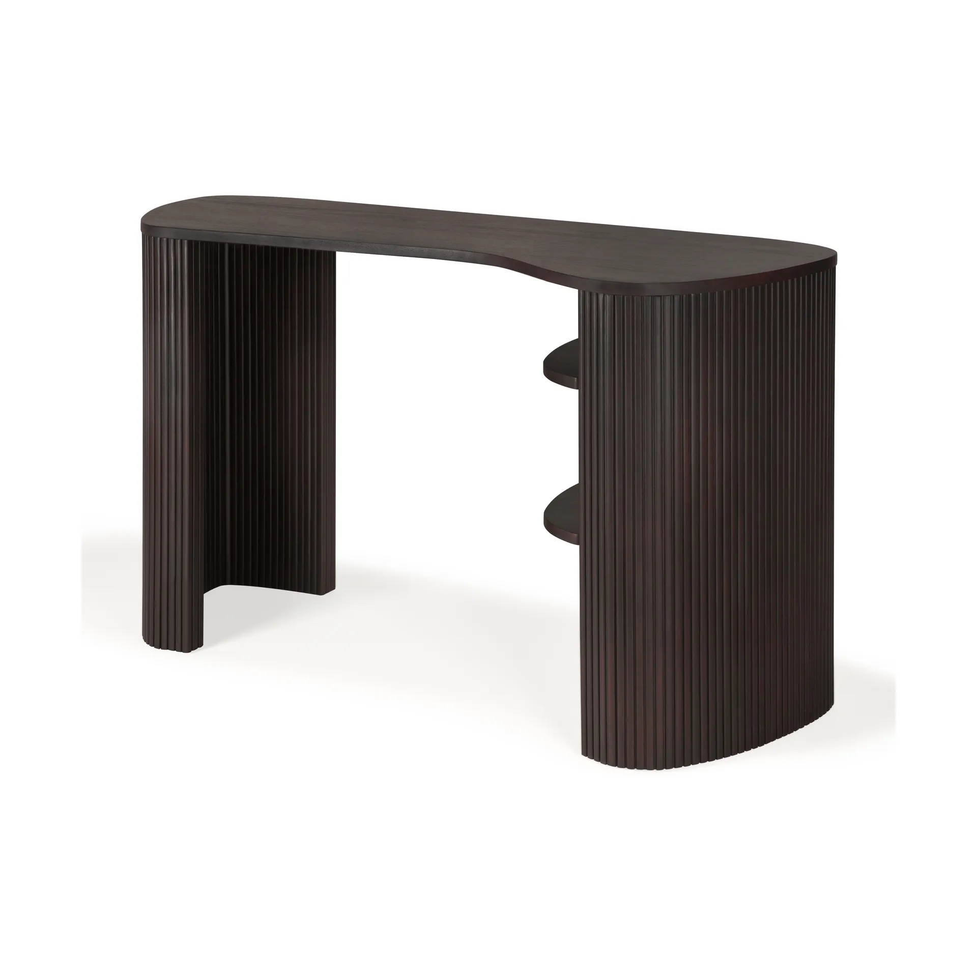 Roller Max desk, Dark brown mahogany Ethnicraft