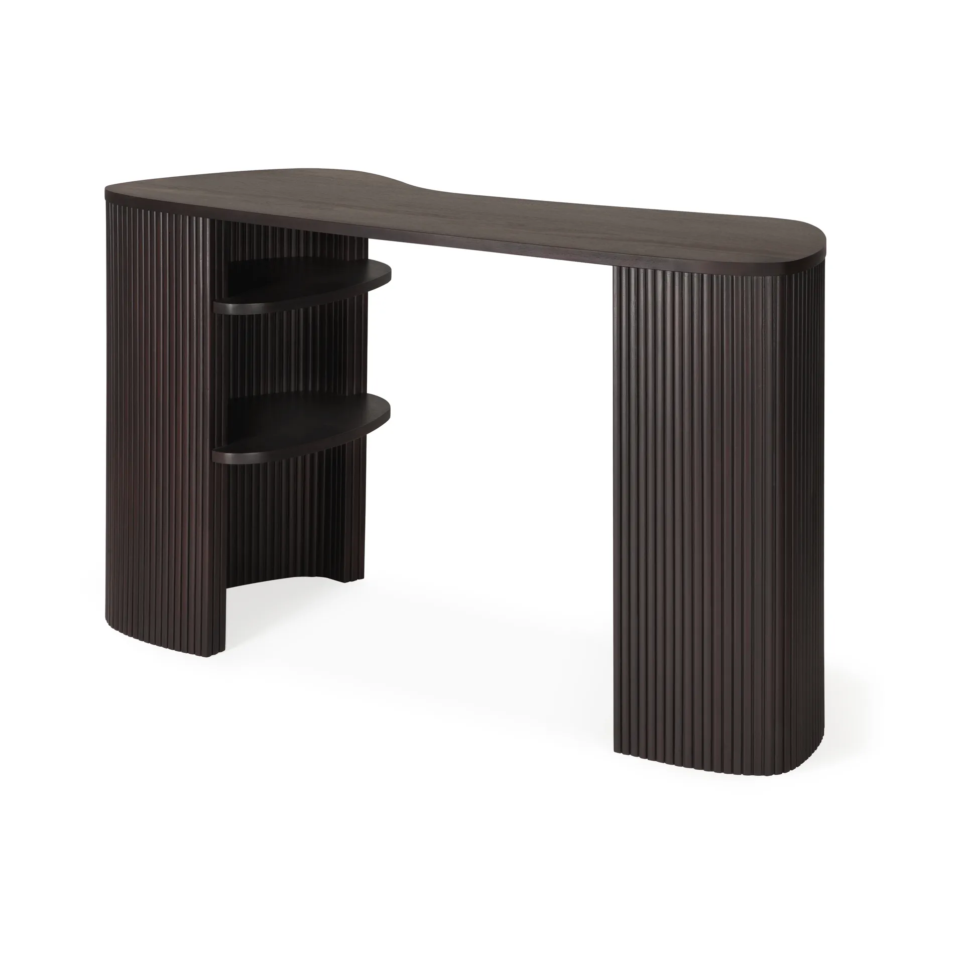 Roller Max desk, Dark brown mahogany Ethnicraft