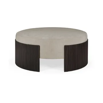 Roller Max pouf - Dark brown mahogany, Ø85×35 cm - Ethnicraft