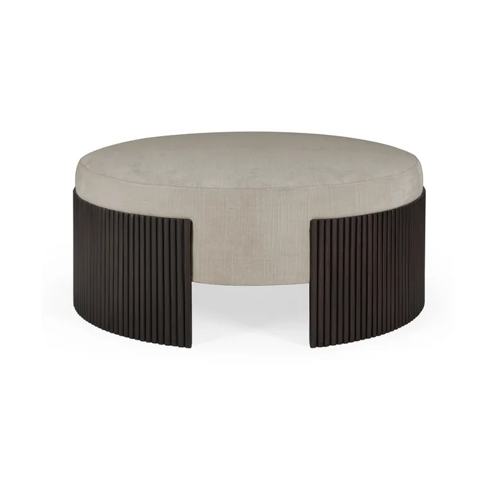 Roller Max pouf - Dark brown mahogany, Ø85×35 cm - Ethnicraft