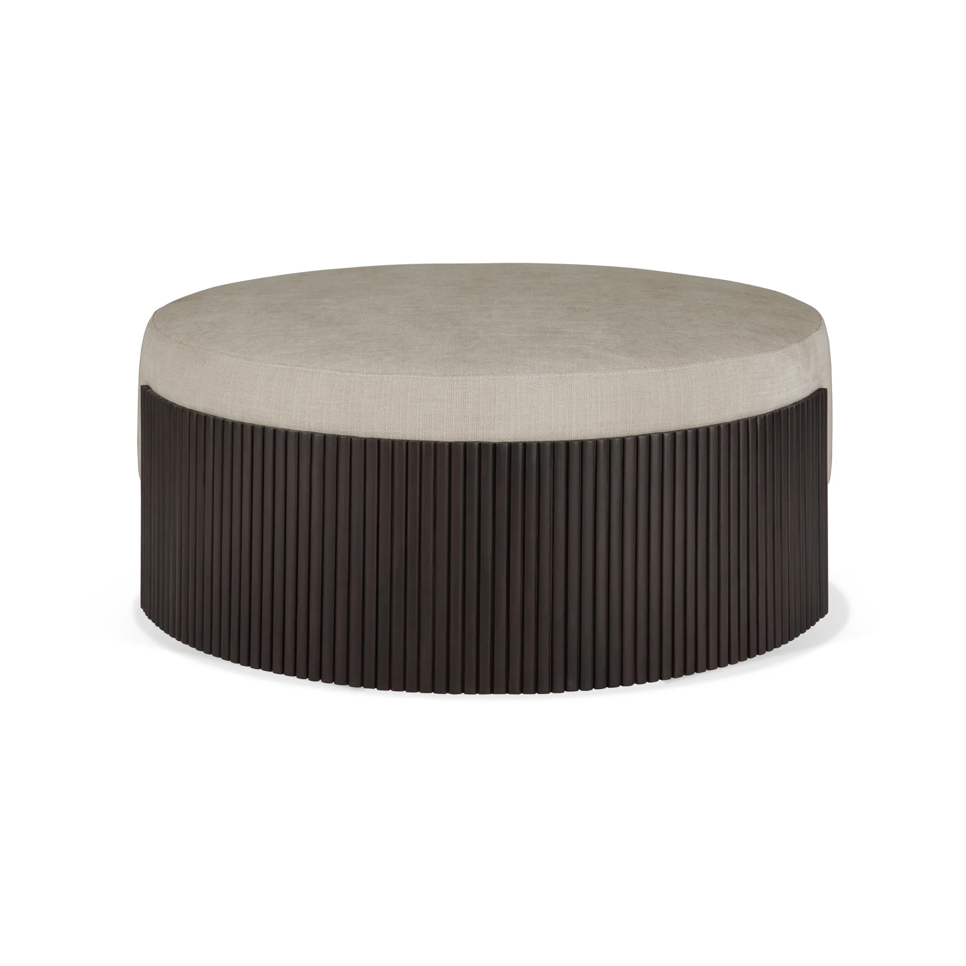 Roller Max pouf, Dark brown mahogany, Ø85×35 cm Ethnicraft