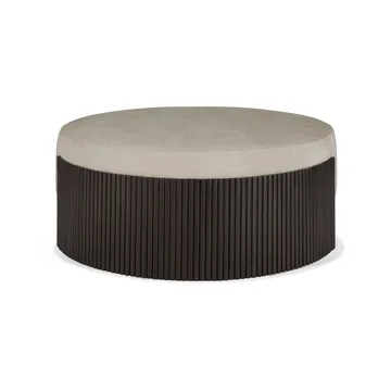 Roller Max pouf - Dark brown mahogany, Ø85×35 cm - Ethnicraft