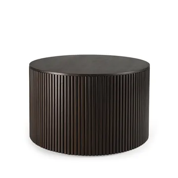 Roller Max round coffee table - Mahogany dark brown 60 cm - Ethnicraft