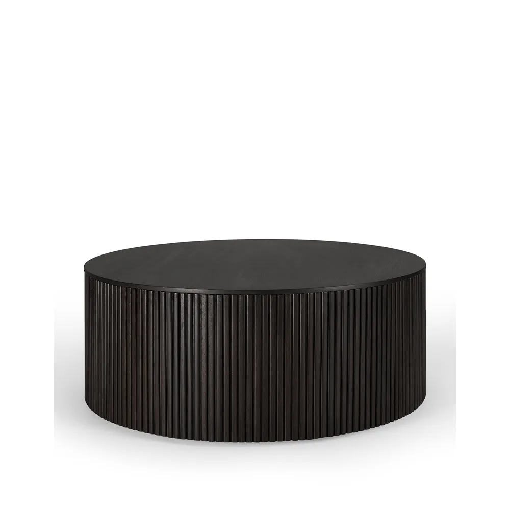 Roller Max round coffee table, Mahogany dark brown 80 cm Ethnicraft