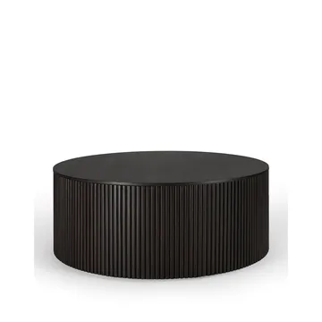Roller Max round coffee table - Mahogany dark brown 80 cm - Ethnicraft