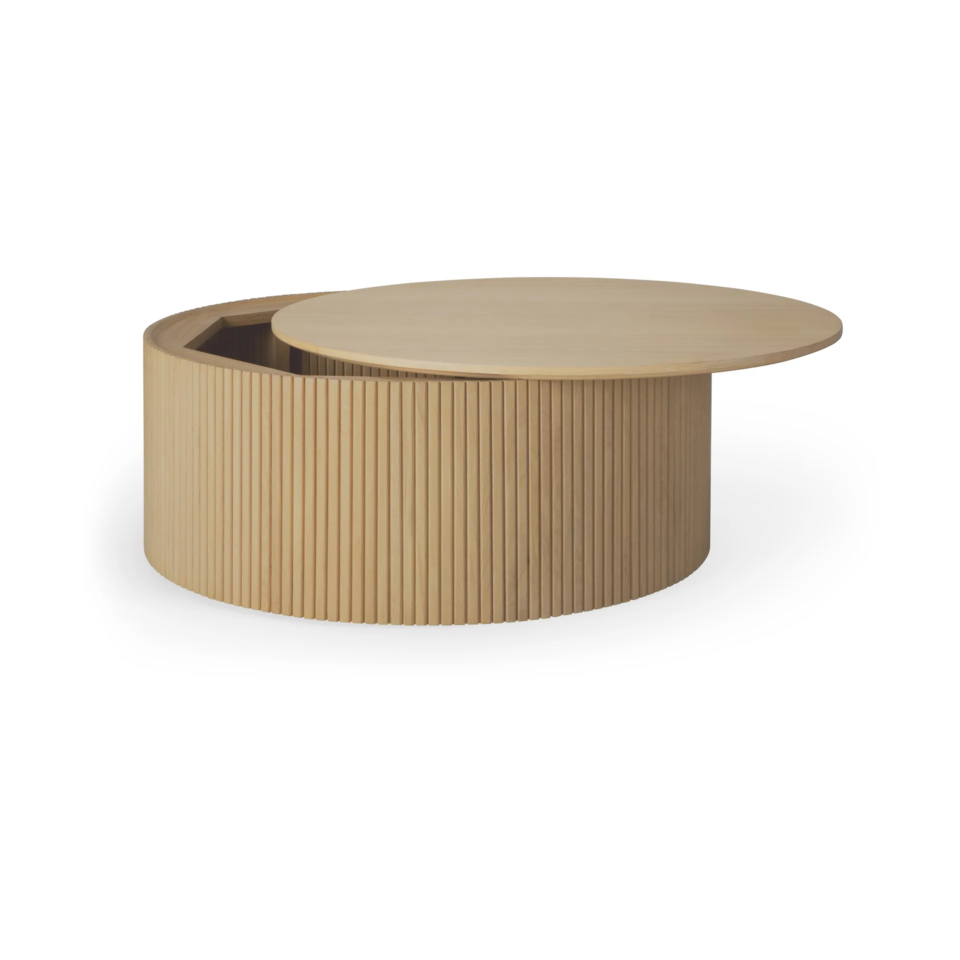 Roller Max round coffee table, Oak, Ø80 cm Ethnicraft