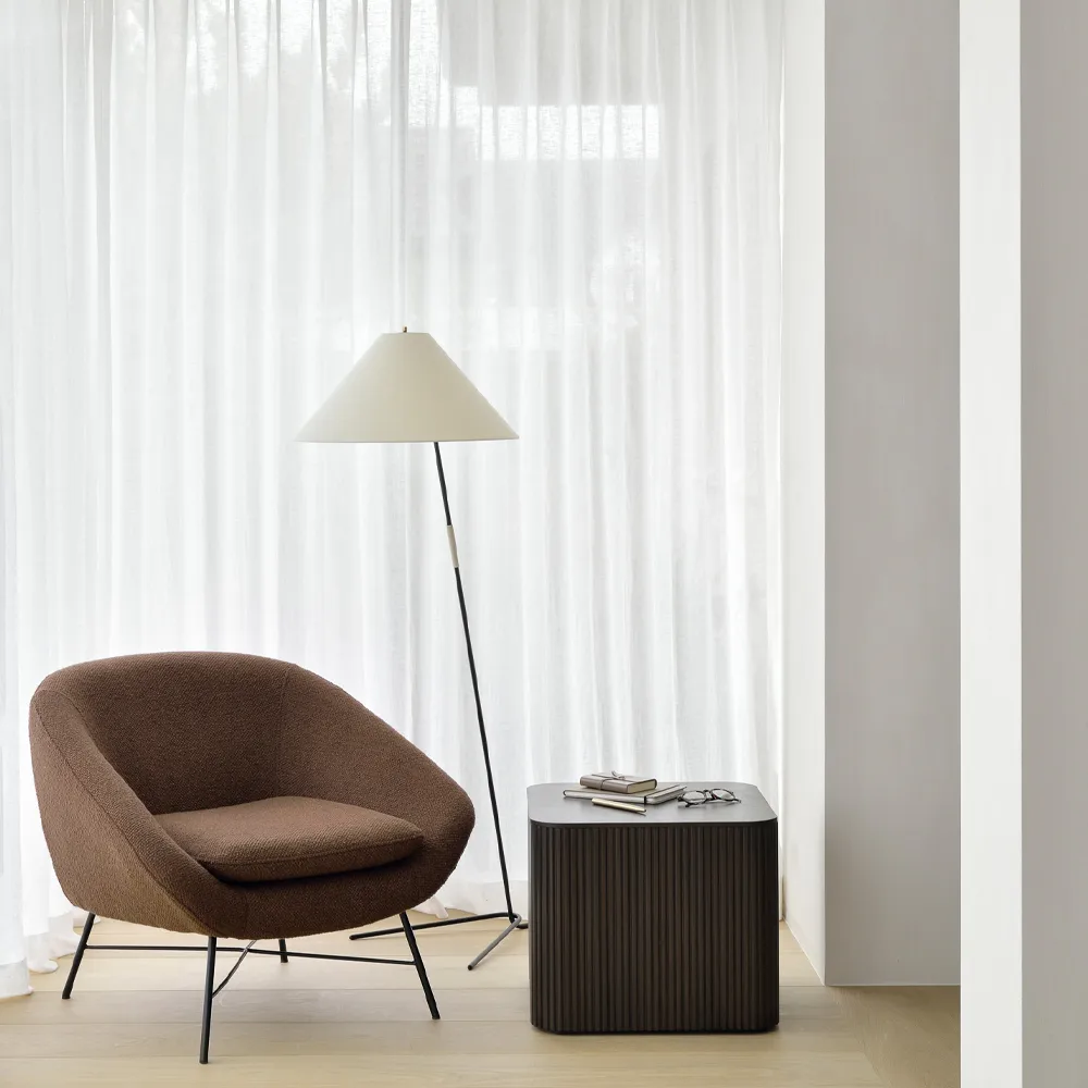 Roller Max side table, Mahogany dark brown round Ethnicraft