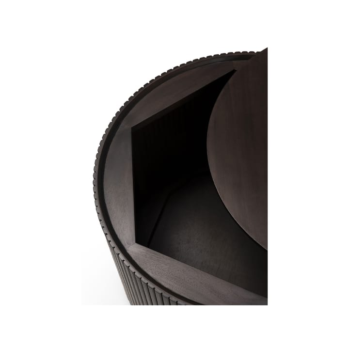 Roller Max side table, Mahogany dark brown round Ethnicraft