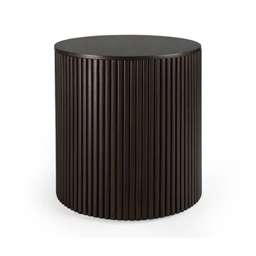 Roller Max side table - Mahogany dark brown round - Ethnicraft