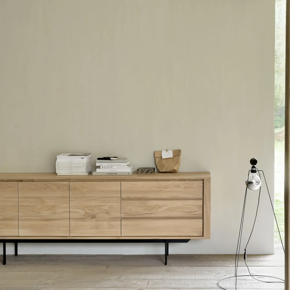 Shadow sideboard, Oak-Wax oil 2 doors 3 drawers Ethnicraft