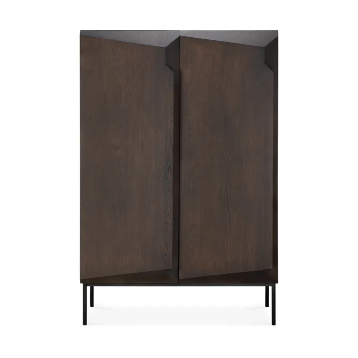Stairs cabinet - Brown lacquered oak-2 doors, 100x150 cm - Ethnicraft