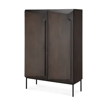 Stairs cabinet - Brown lacquered oak-2 doors, 100x150 cm - Ethnicraft