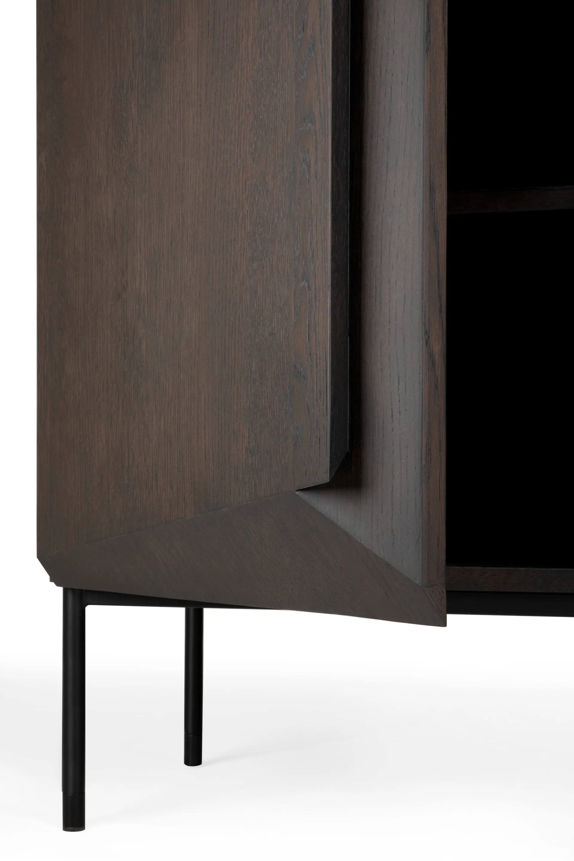 Stairs cabinet, Brown lacquered oak-2 doors, 100x150 cm Ethnicraft