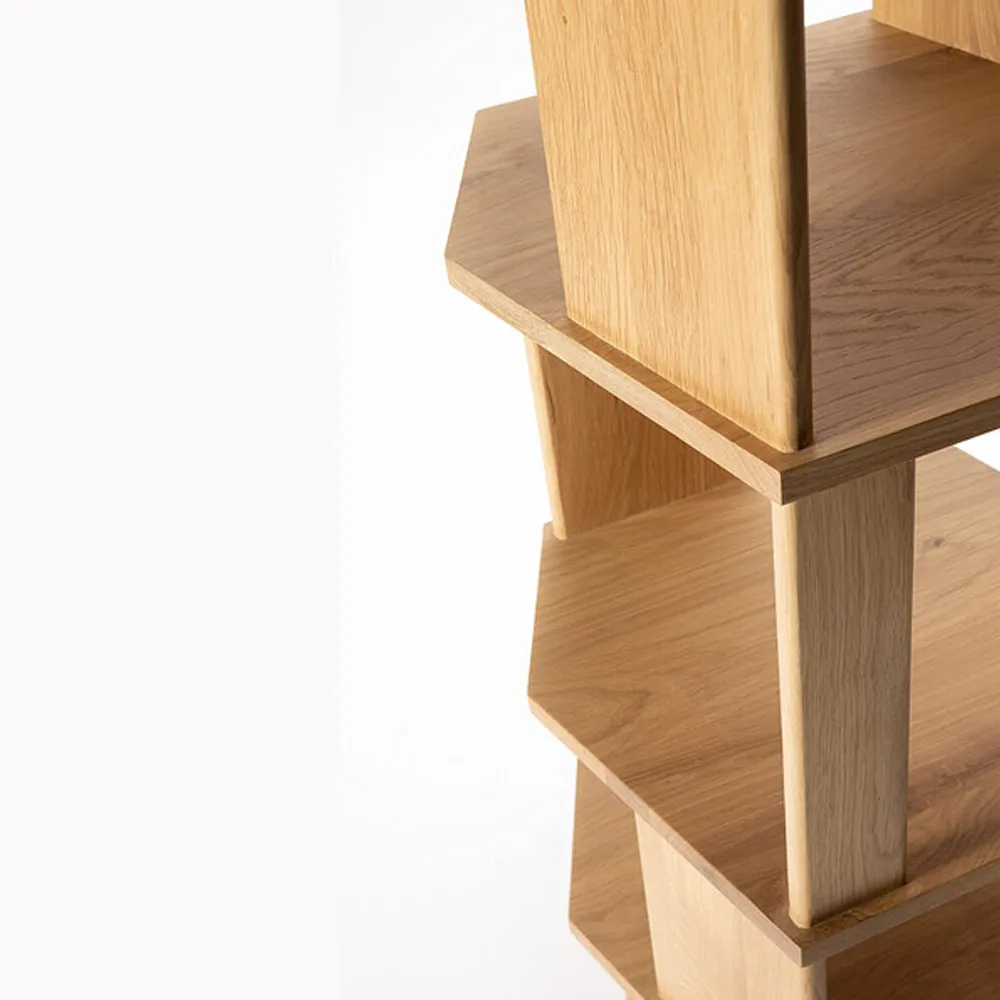 Stairs Column shelf, Oak wax oil 204x45 cm Ethnicraft
