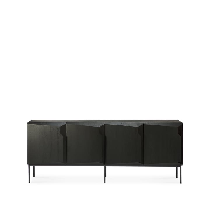 Stairs sideboard 4 doors - Black-stained oak 200x80x46 cm - Ethnicraft