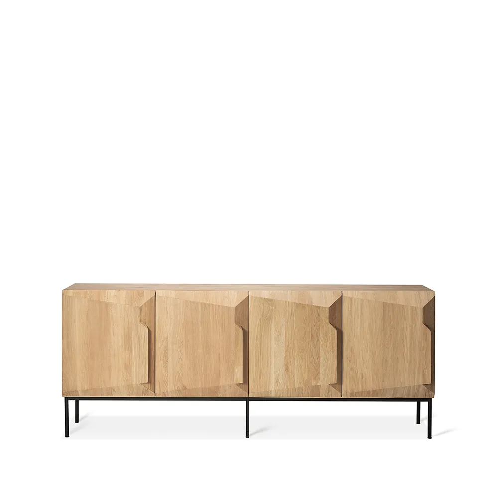 Stairs sideboard 4 doors, Oak 200x80x46 cm Ethnicraft