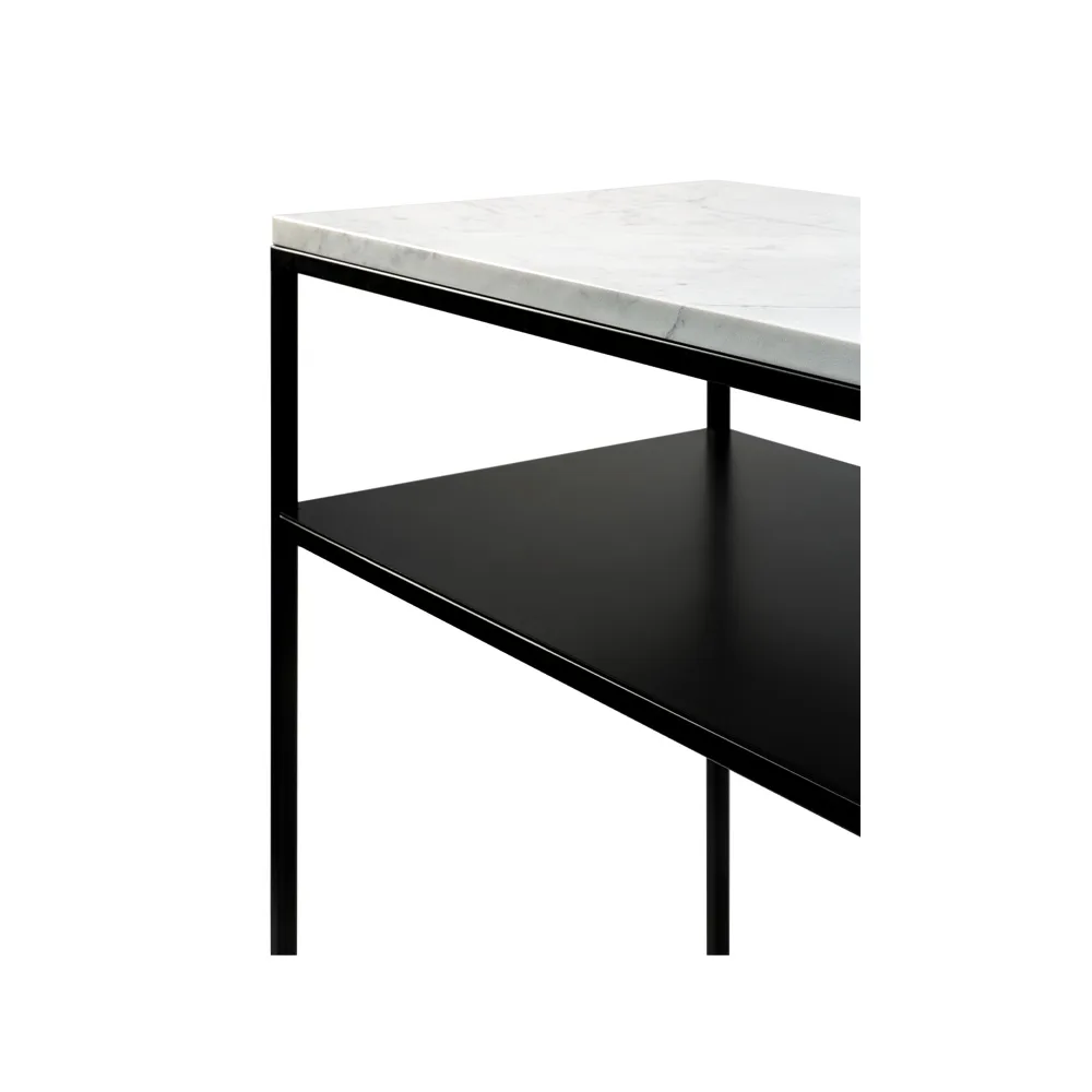 Stone console table, White Carrara marble 120 cm Ethnicraft