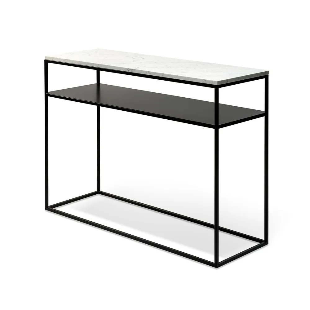 Stone console table, White Carrara marble 120 cm Ethnicraft