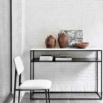 Stone console table - White Carrara marble 120 cm - Ethnicraft
