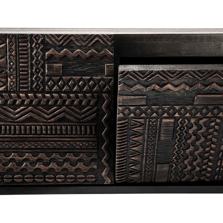 Tabwa media cabinet, Black teak 51x160 cm Ethnicraft