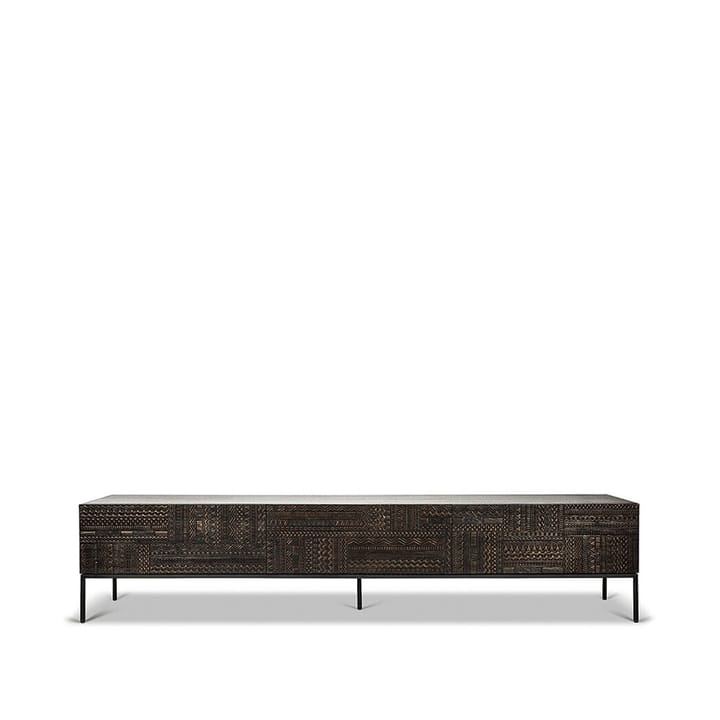 Tabwa media cabinet - Black teak 51x240 cm - Ethnicraft