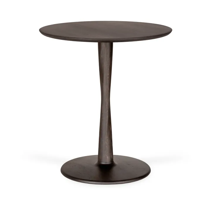 Torsion dining table - Brown-lacquered oak, Ø70 cm - Ethnicraft