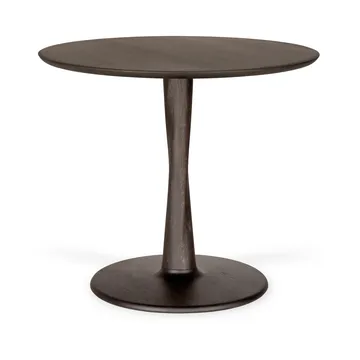 Torsion dining table - Brown lacquered oak, Ø90 cm - Ethnicraft