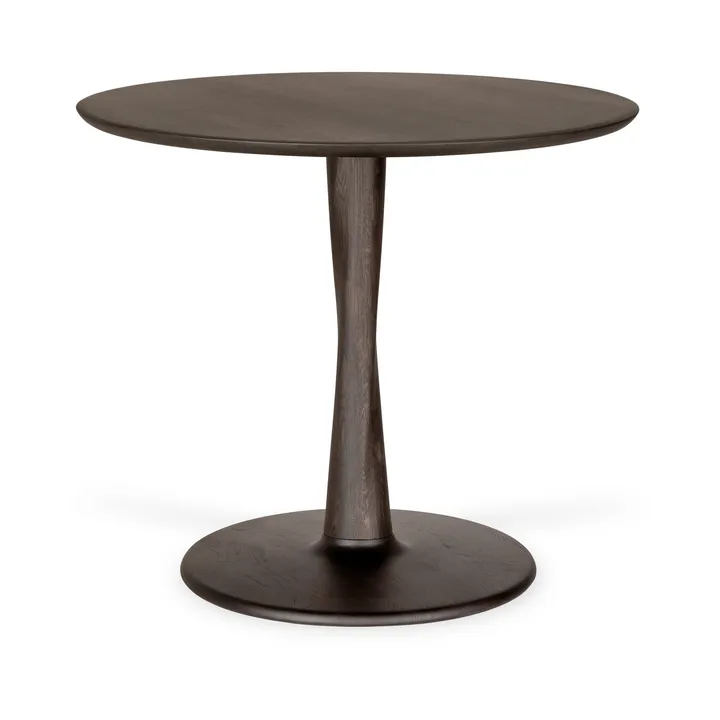 Torsion dining table - Brown lacquered oak, Ø90 cm - Ethnicraft