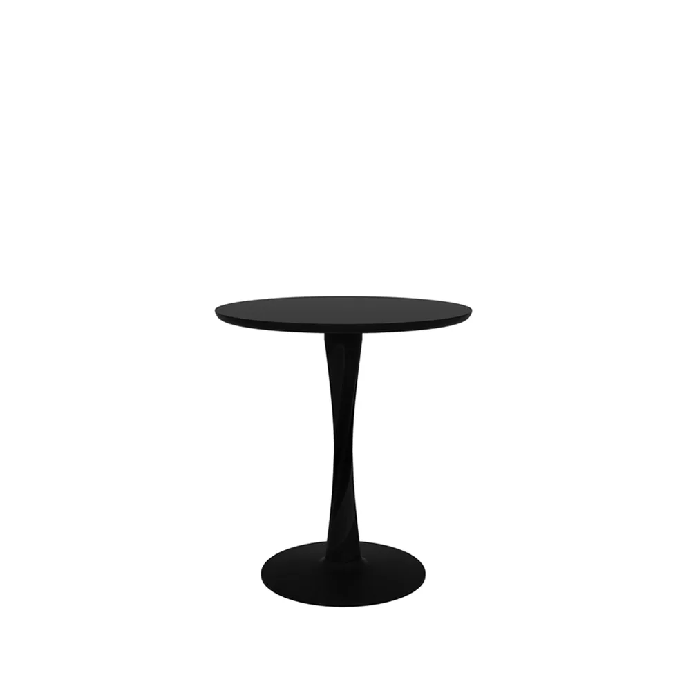Torsion dining table round black-stained oak, Ø70 cm Ethnicraft