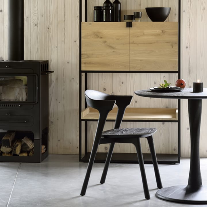 Torsion dining table round black-stained oak, Ø90 cm Ethnicraft
