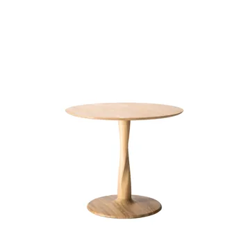 Torsion dining table round white-pigmented hardwax oil - Ø90 cm - Ethnicraft