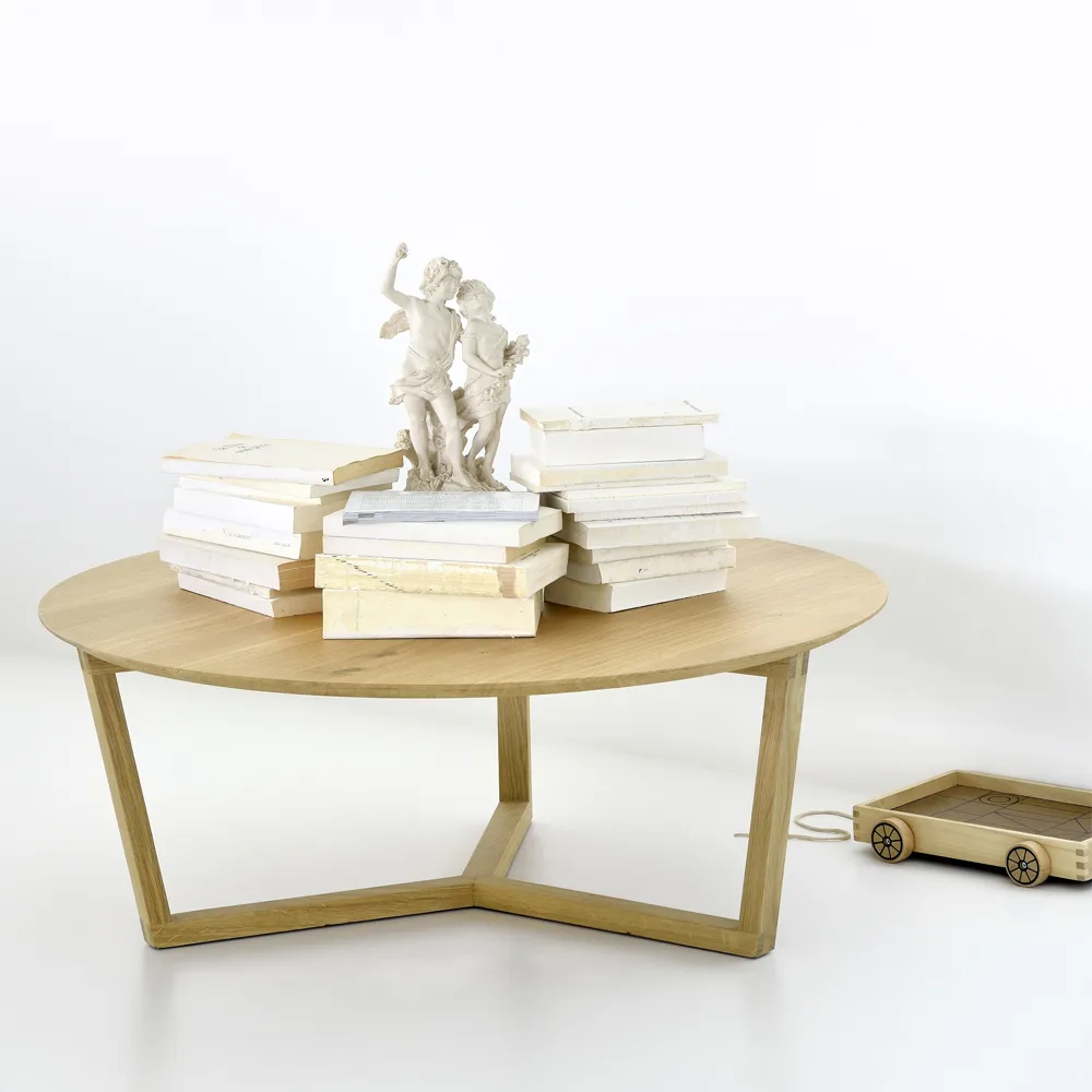 Tripod coffee table 36x96 cm, Hardwax oiled oak Ethnicraft