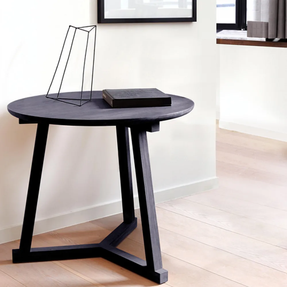 Tripod side table, Oak — Wax oil small 56x46 cm Ethnicraft