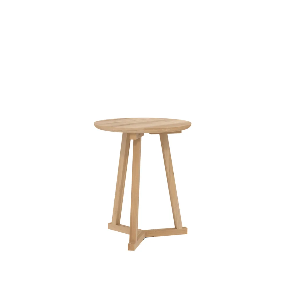 Tripod side table, Oak — Wax oil small 56x46 cm Ethnicraft