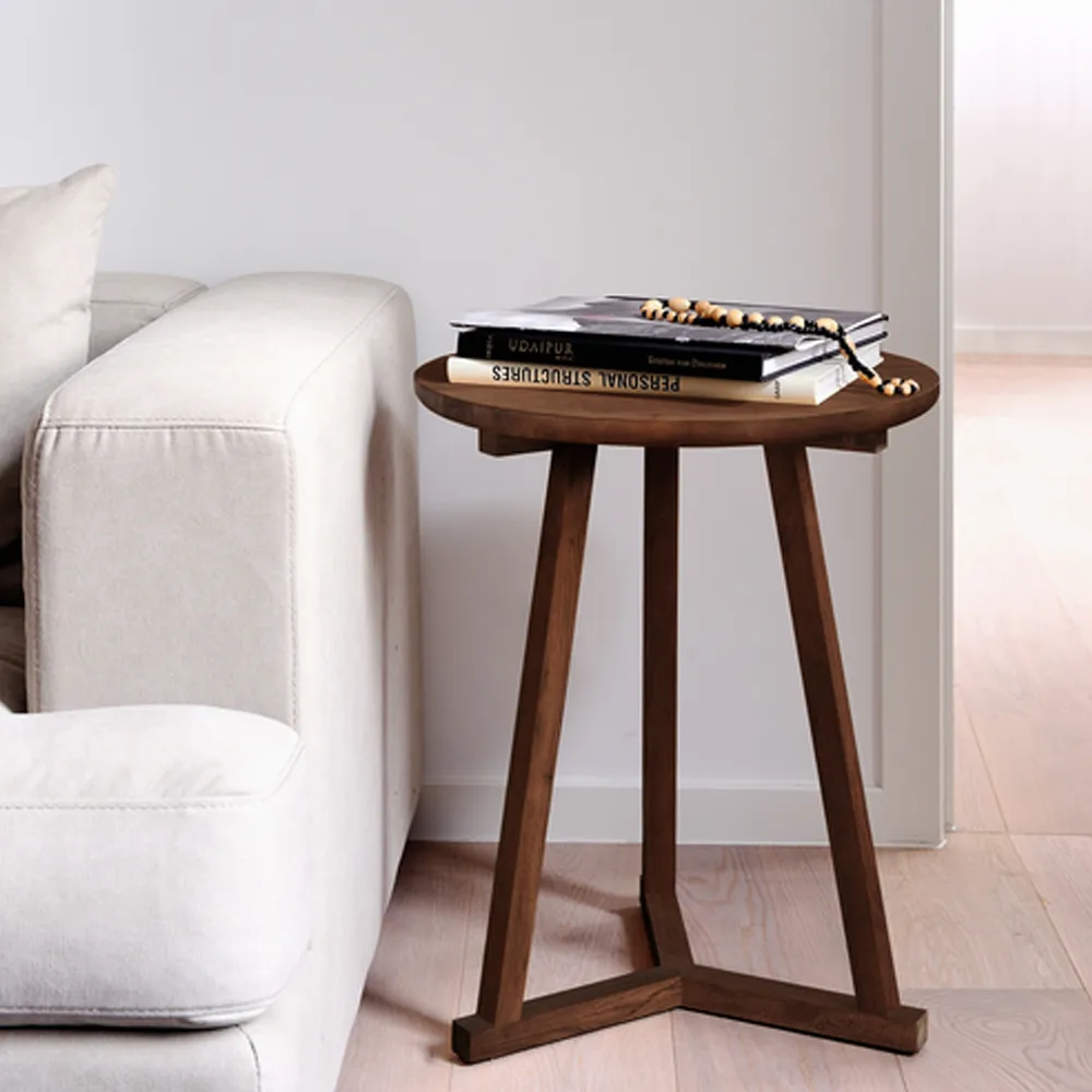 Tripod side table, Oak — Wax oil small 56x46 cm Ethnicraft