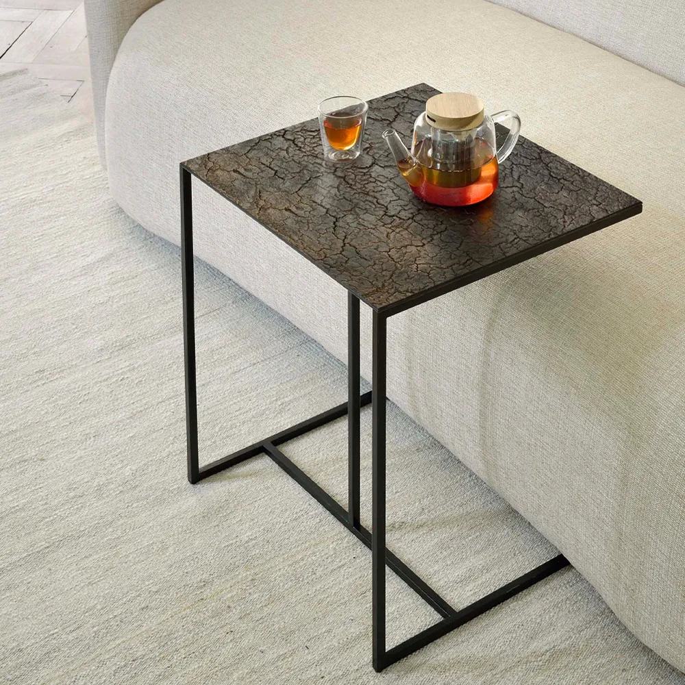 Triptic side table 51x45 cm, Whiskey-Black Ethnicraft