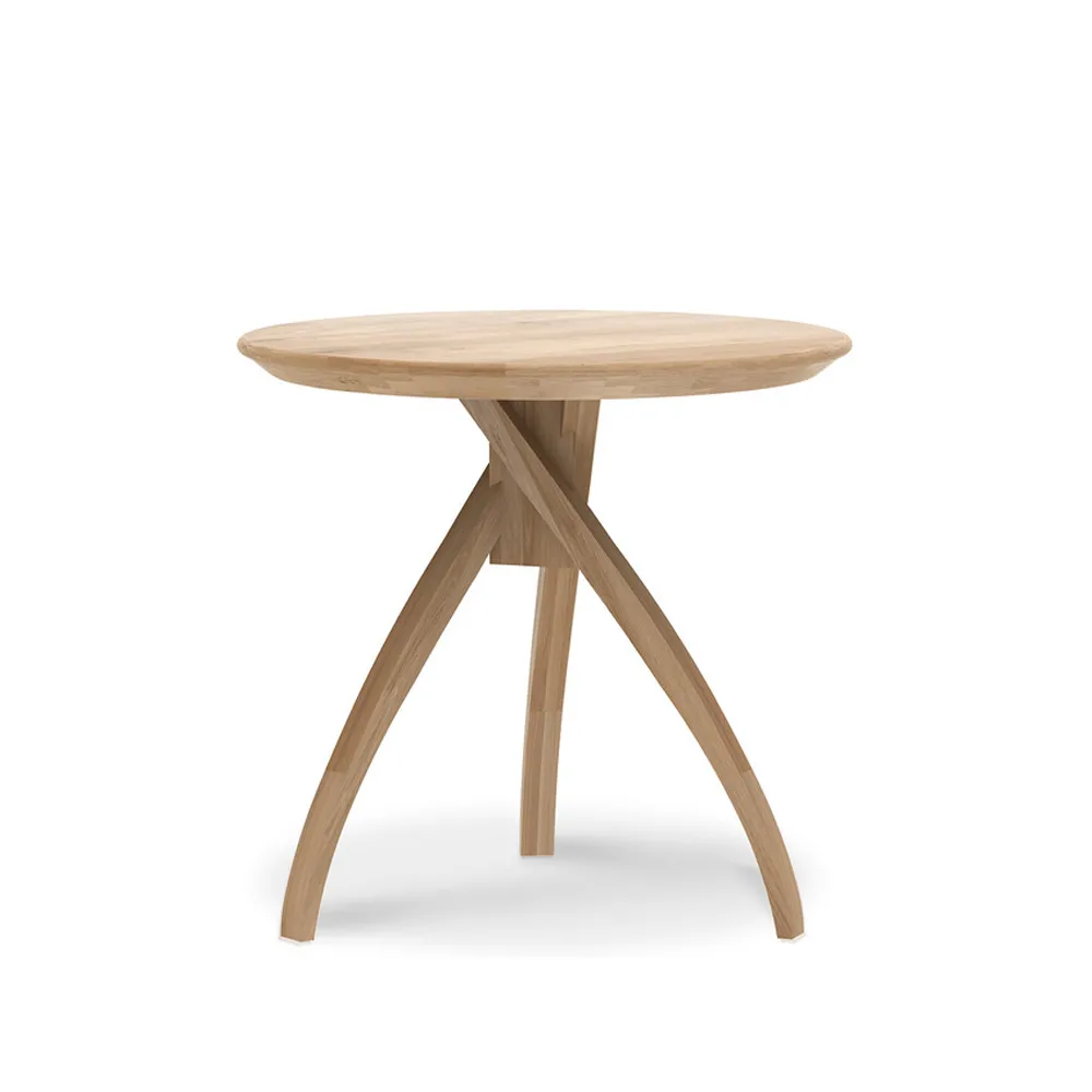 Twist side table, Oak - Wax oil large Ø51 cm Ethnicraft