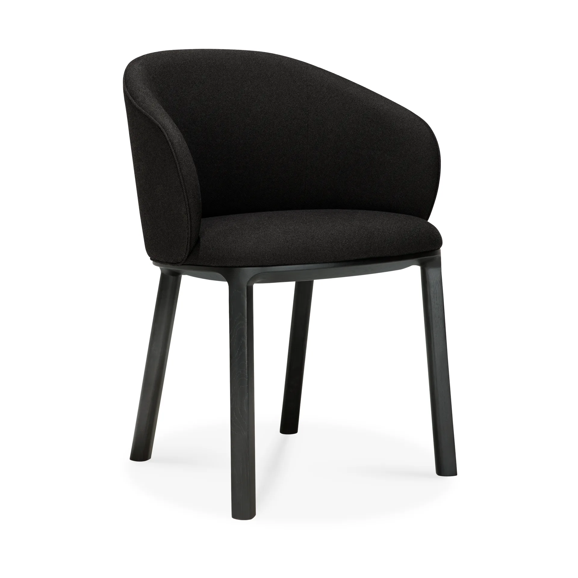 Unda chair, Black stained oak-charcoal Ethnicraft