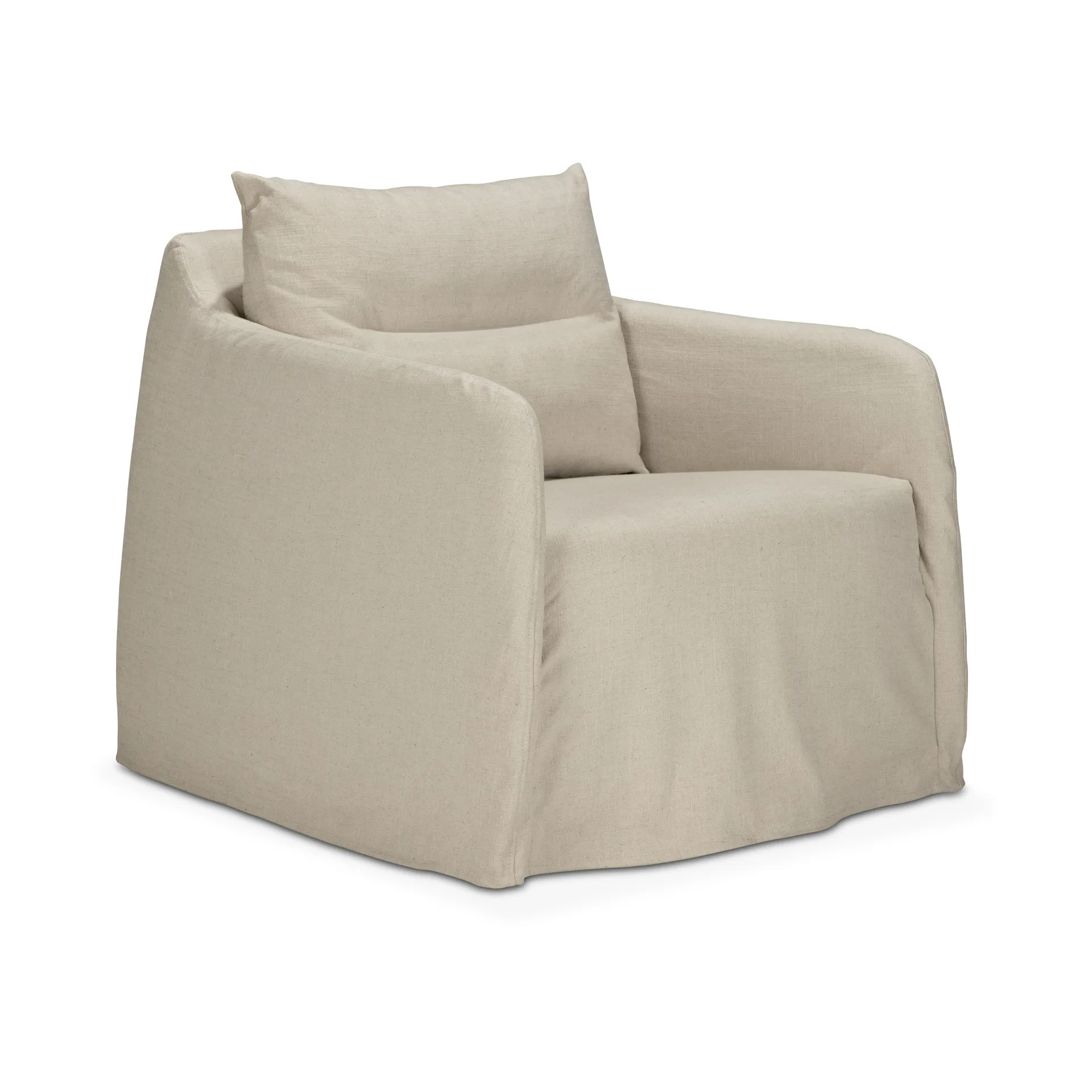 Weave lounge chair with removable cover, Bone Ethnicraft