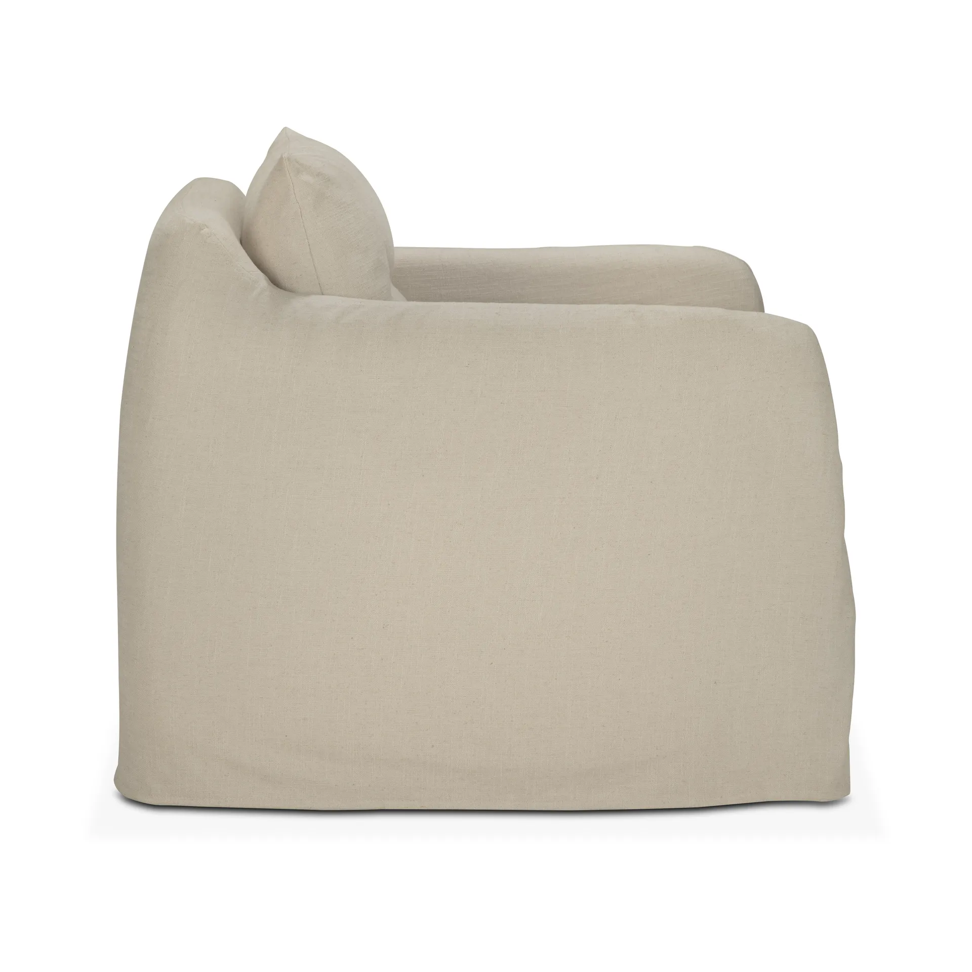 Weave lounge chair with removable cover, Bone Ethnicraft