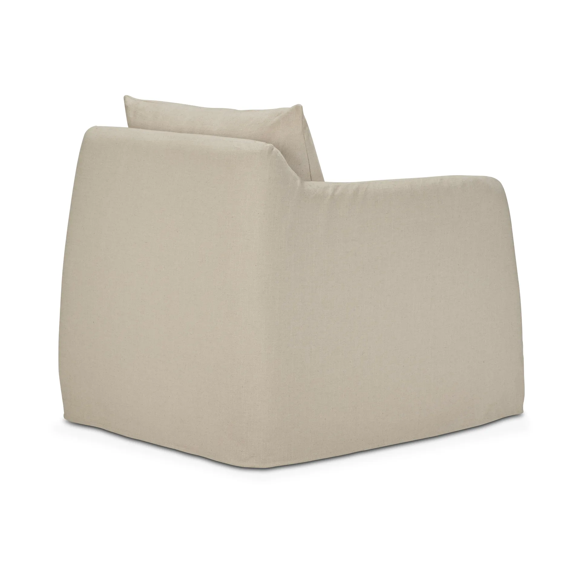 Weave lounge chair with removable cover, Bone Ethnicraft