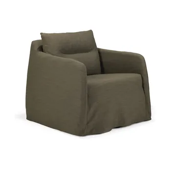 Weave lounge chair with removable cover - Green - Ethnicraft