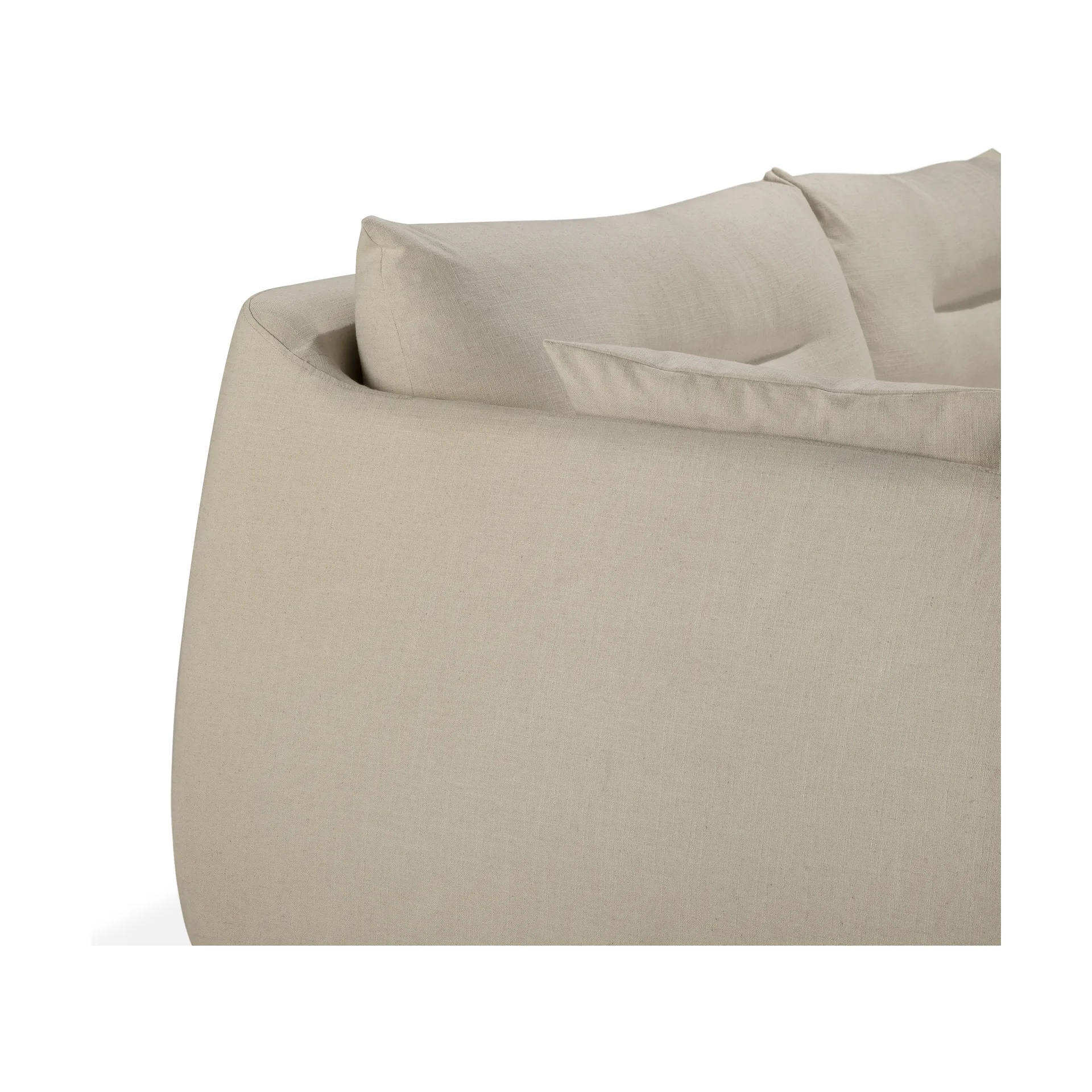 Weave sofa with removable cover, Bone, 3 seater Ethnicraft