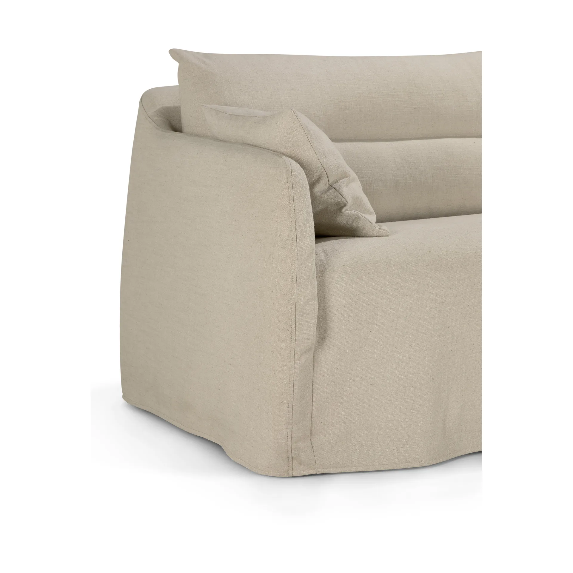 Weave sofa with removable cover, Bone, 3 seater Ethnicraft