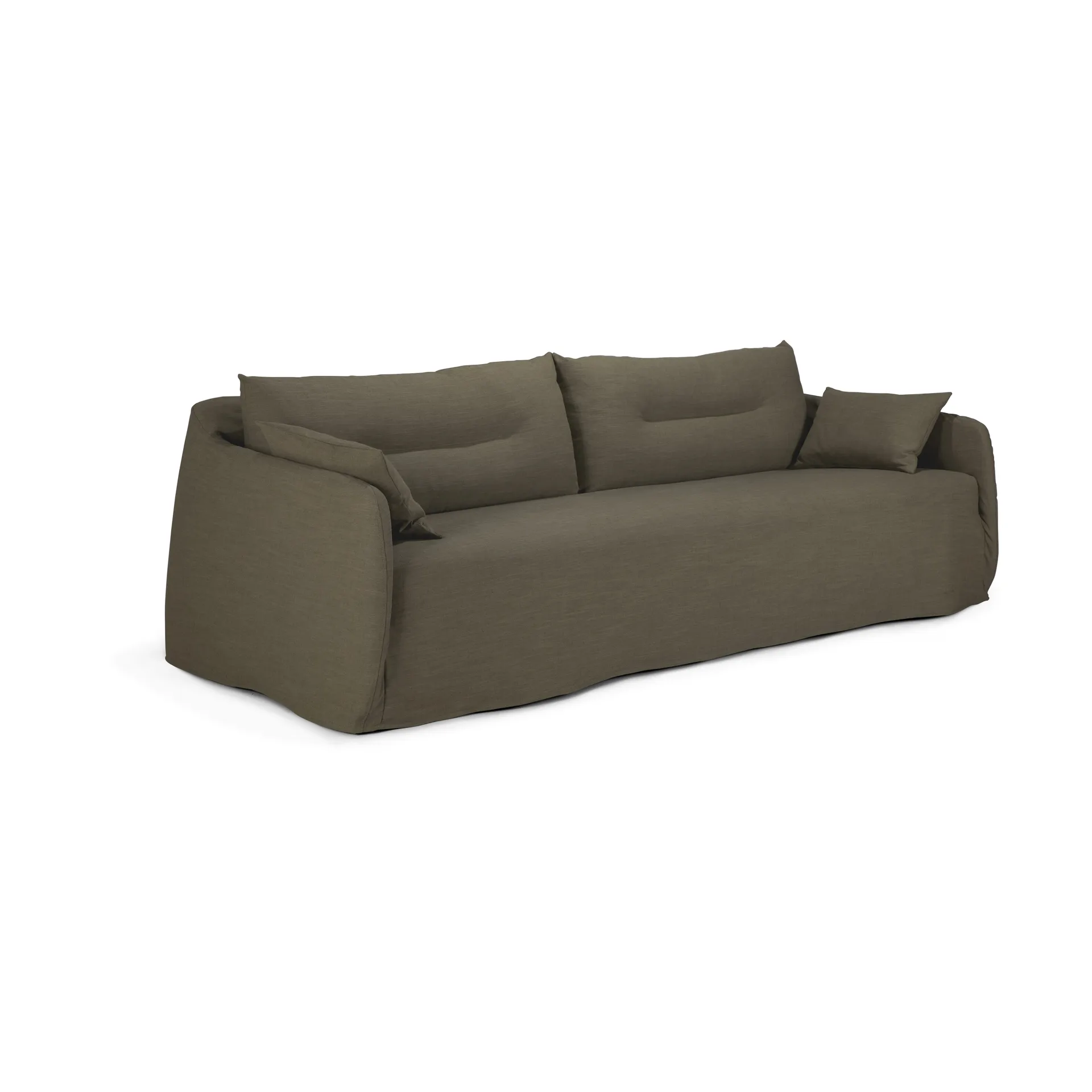 Weave sofa with removable cover, Green, 3 seater Ethnicraft