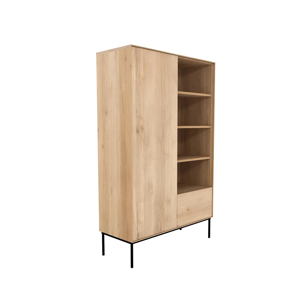 Whitebird cabinet, Oiled oak-Black metal Ethnicraft
