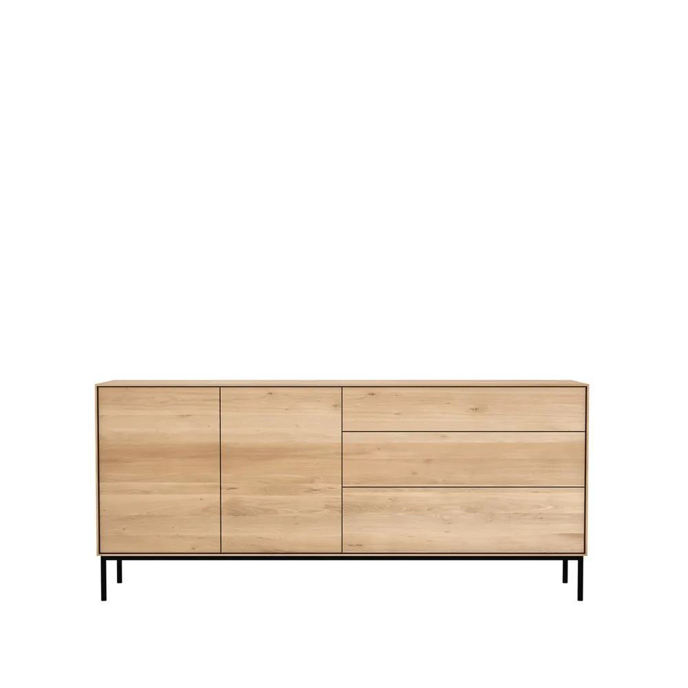 Whitebird sideboard, Oak-Metal 2 doors 3 drawers Ethnicraft